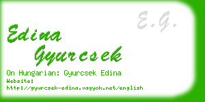 edina gyurcsek business card